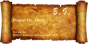 Bugarin Imre névjegykártya