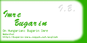 imre bugarin business card